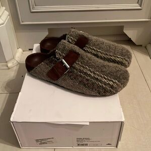 Brand new Isabel marant striped wooly clogs